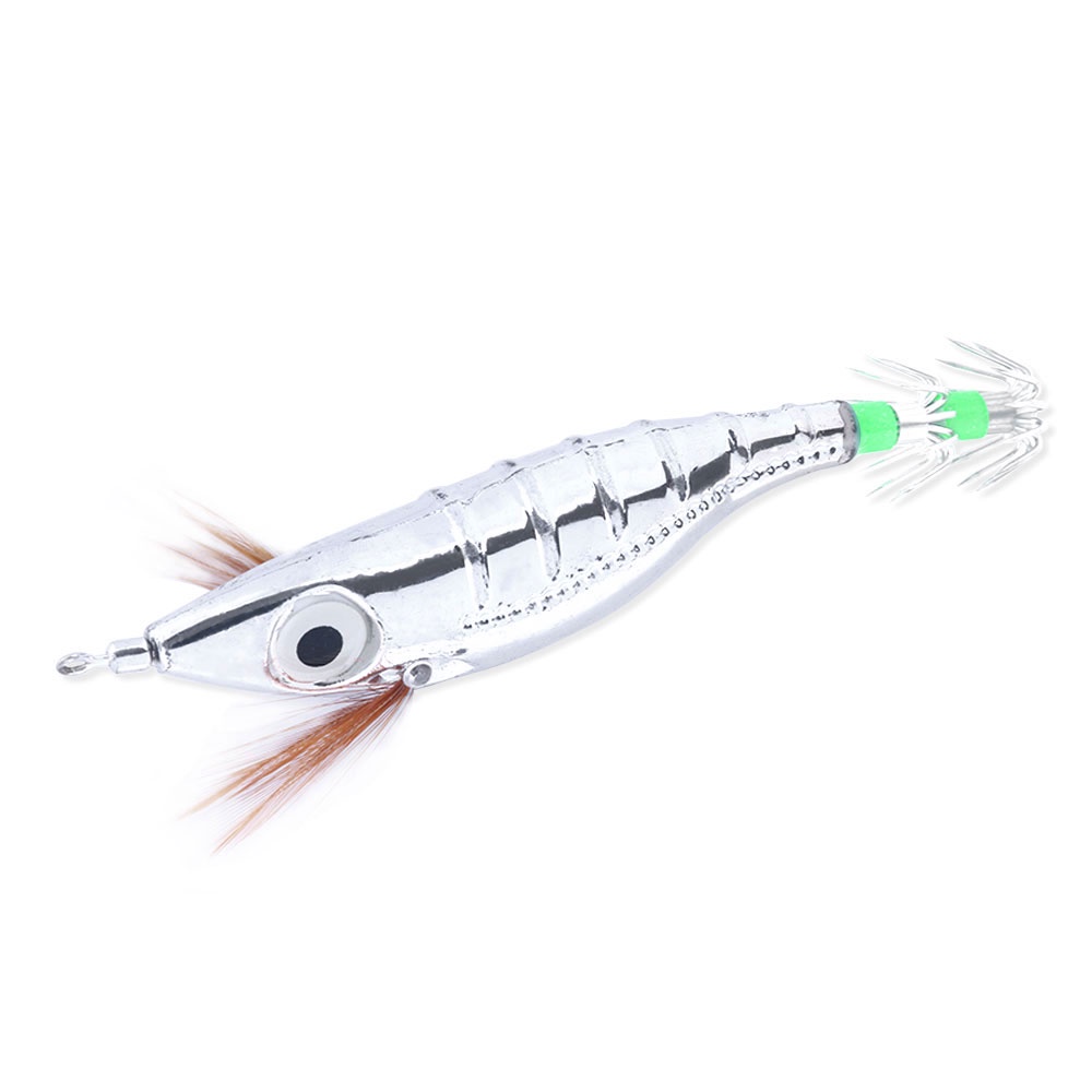 Hengjia 1Pcs 10cm/8.6g Laser Umpan Udang ABS Umpan Fishing Lure Keras Untuk Cumi Jig Gurita Memancing Big Eyes Shrimp Bait