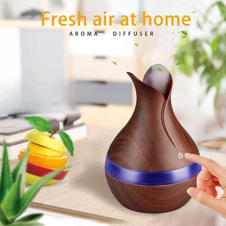 JUTAOHUI Air Humidifier Aromatherapy Oil Diffuser Wood 300ml - YX-188