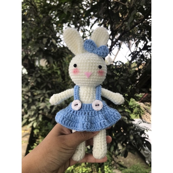Boneka Rajutan Kelinci/Boneka bunny custom/boneka rajutan