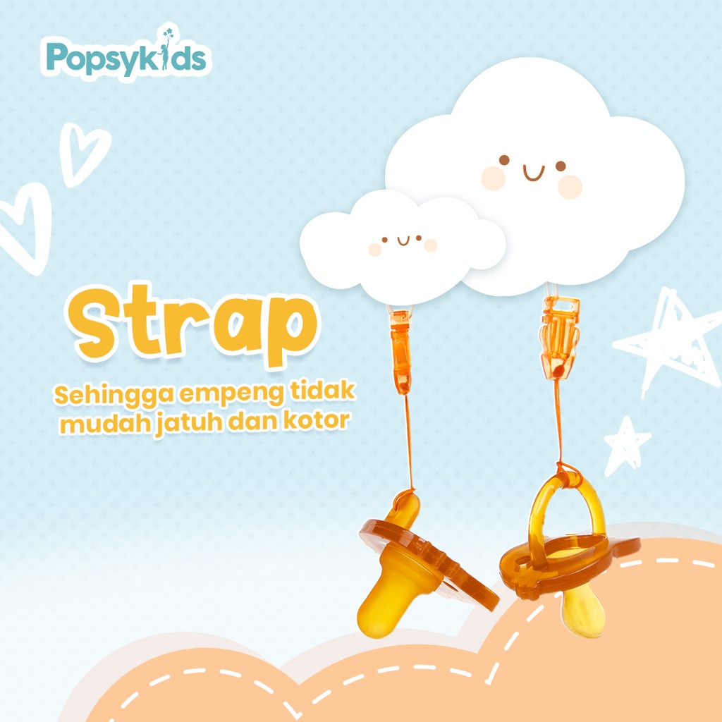 Popsykids Silicone Baby Pacifier / Dot Bayi / Empeng Silikon Bayi BPA Free 100% Food Grade
