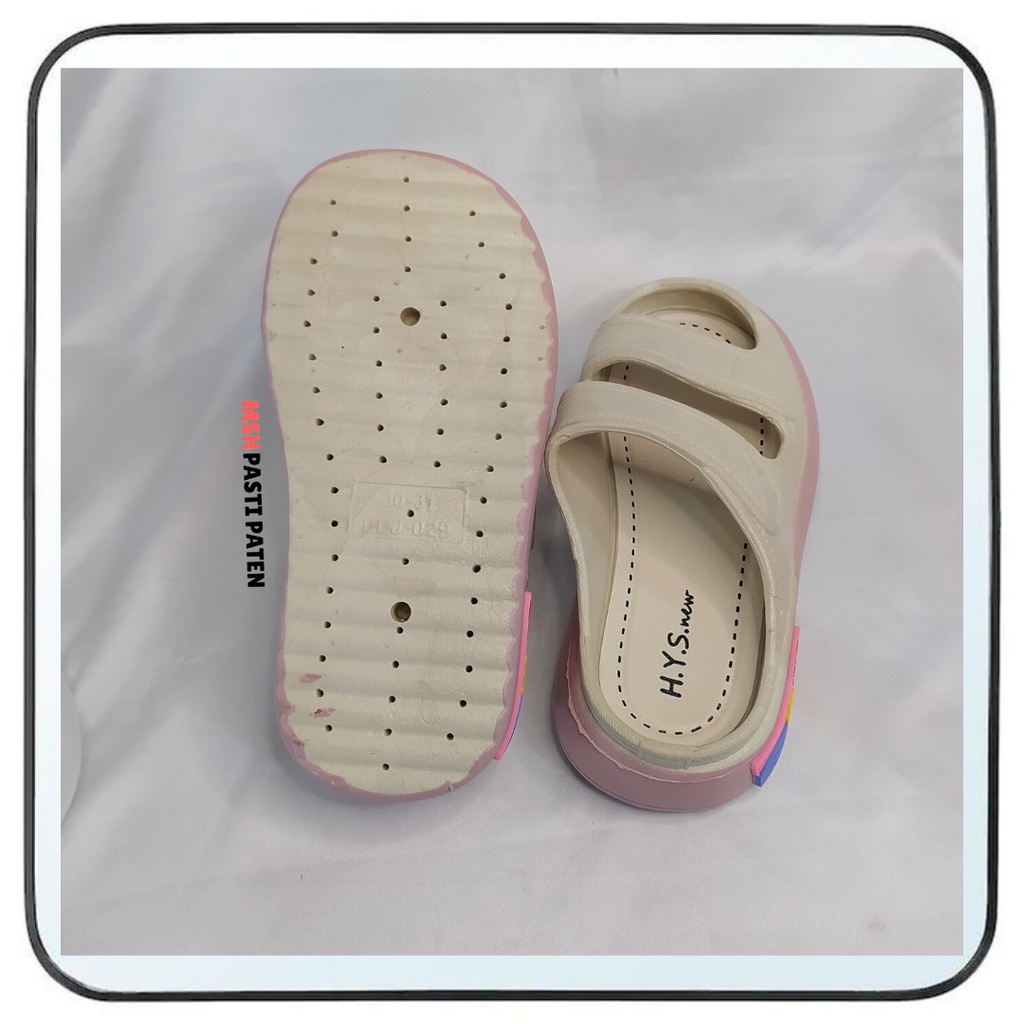 HYS Sandal Anak-Anak Wanita Terbaru Sendal Selop Karet Jelly Import Sandal Korea Import