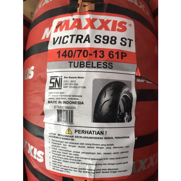 BAN MAXXIS VICTRA 140/70-13 TL belakang nmax