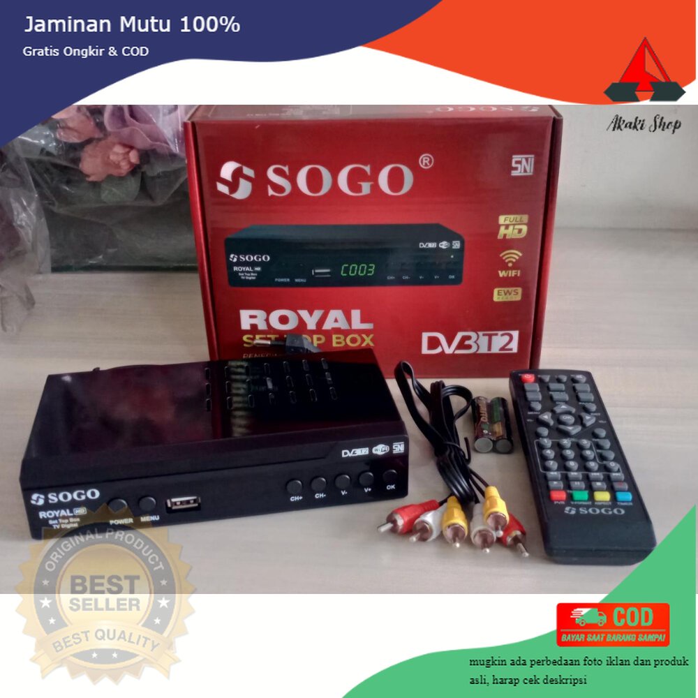 Set Topbox Tv Digital SOGO DVB T2 set box tv digital / Set Top Box Infico / Antena Tv Digital Sanex 
