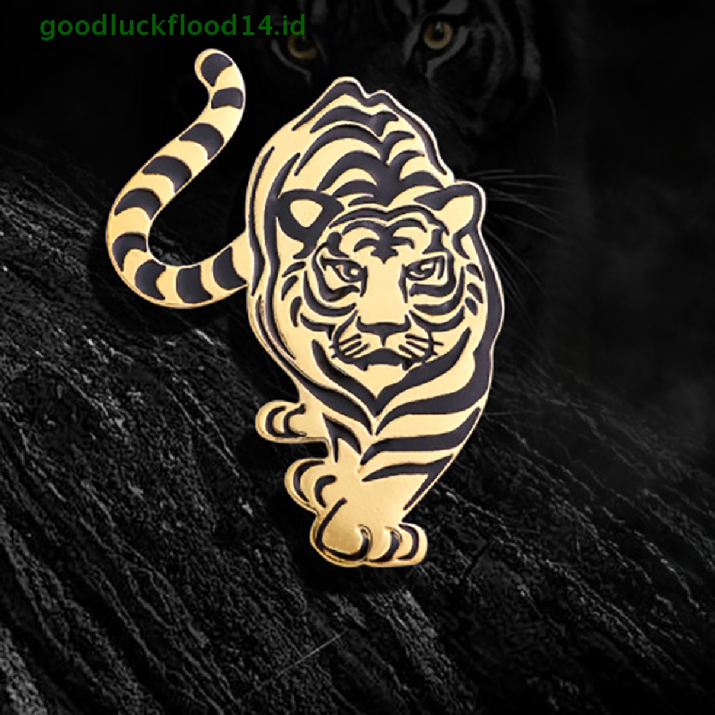 [GOOGFOUR] Kemeja Pria Enamel Broche Macan Hidup Bros Pin Zodiak Lucu Hewan Bros [TOP]