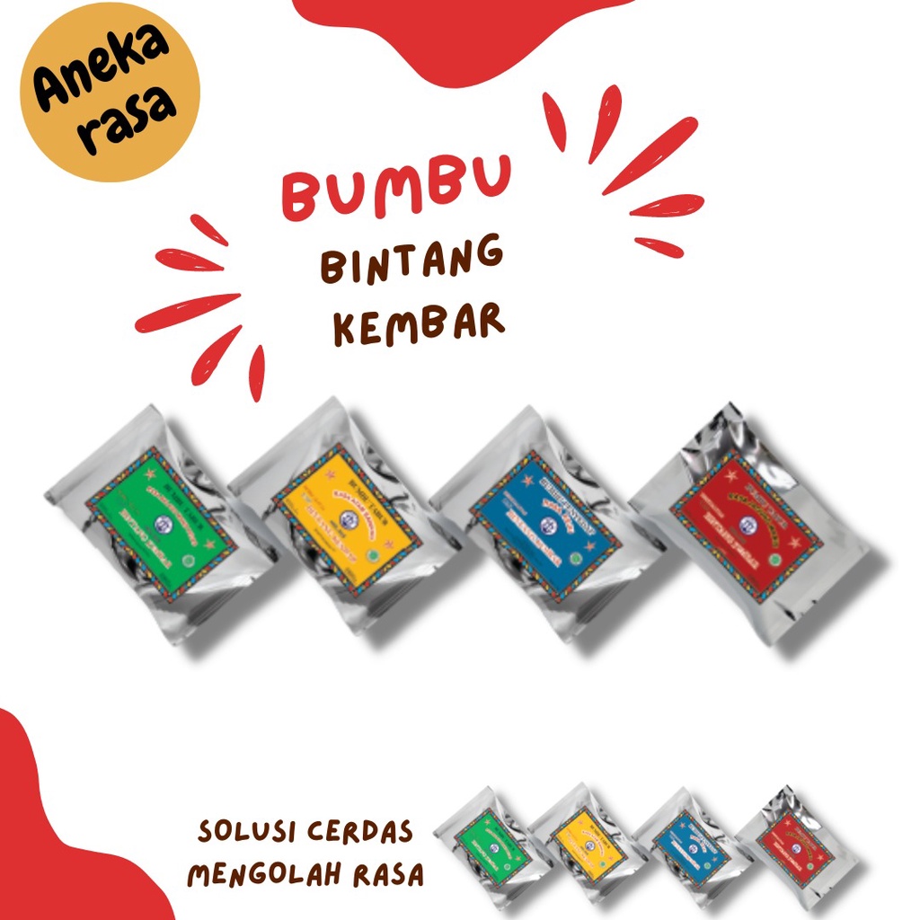 

ATOM BINTANG KEMBAR - Bumbu Dapur Dan Tabur Bubuk Lengkap Penyedap Aneka Rasa Kemasan 250 Gram