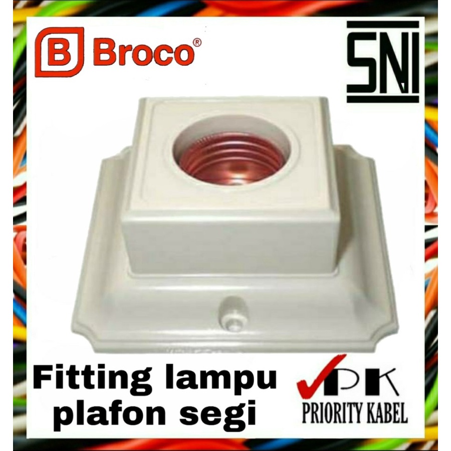 broco fitting lampu plafon segi