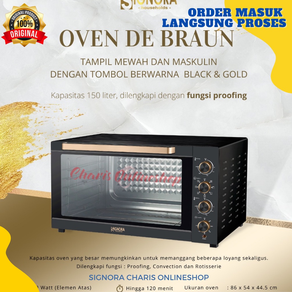 SIGNORA | Oven De Braun 150 Liter Oven Jumbo [AGEN RESMI JAKARTA]