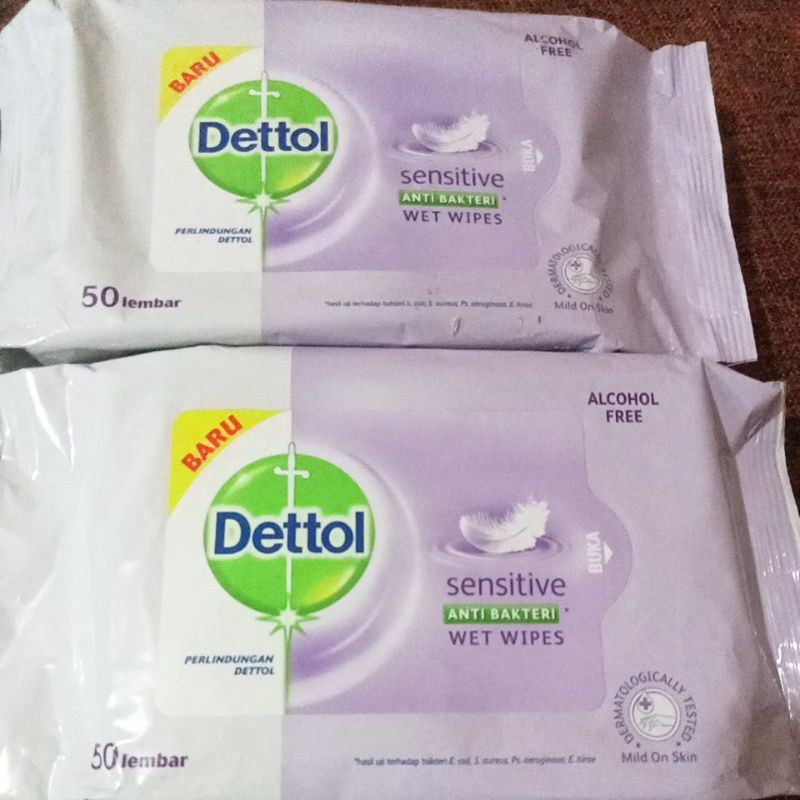 Dettol Wet Wipes/Tisu Basah 50 Lembar/Beli 1 gratis 1