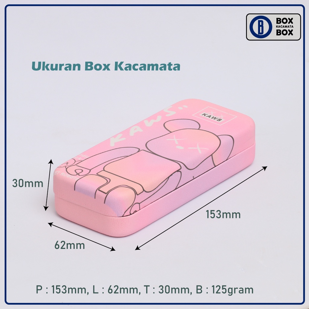 Tempat/Box/ Hardcase Kacamata Motif Karakter Kaws Couple Keren Terbaru D6