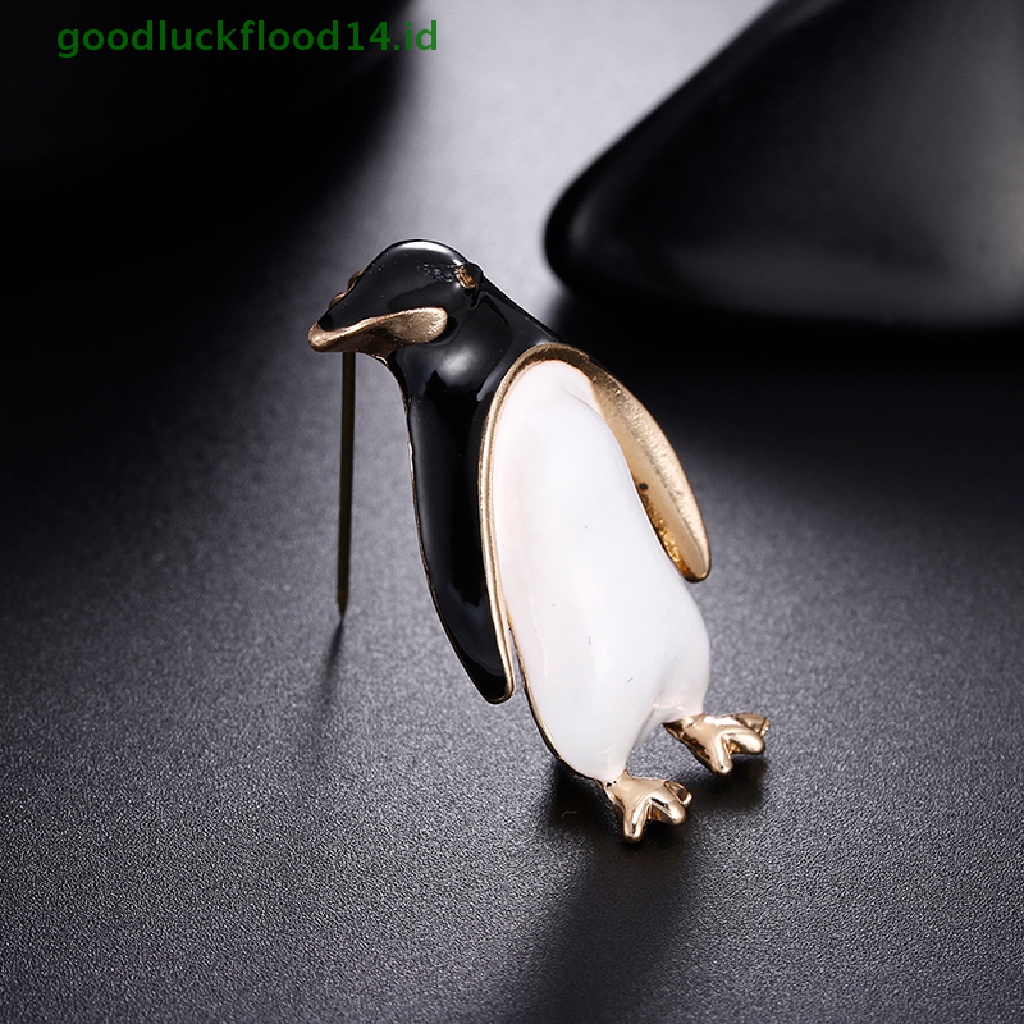 [GOOGFOUR] Kartun Enamel Pinguin Animal Lapel Collar Bros Pin Buket Wanita Perhiasan [TOP]