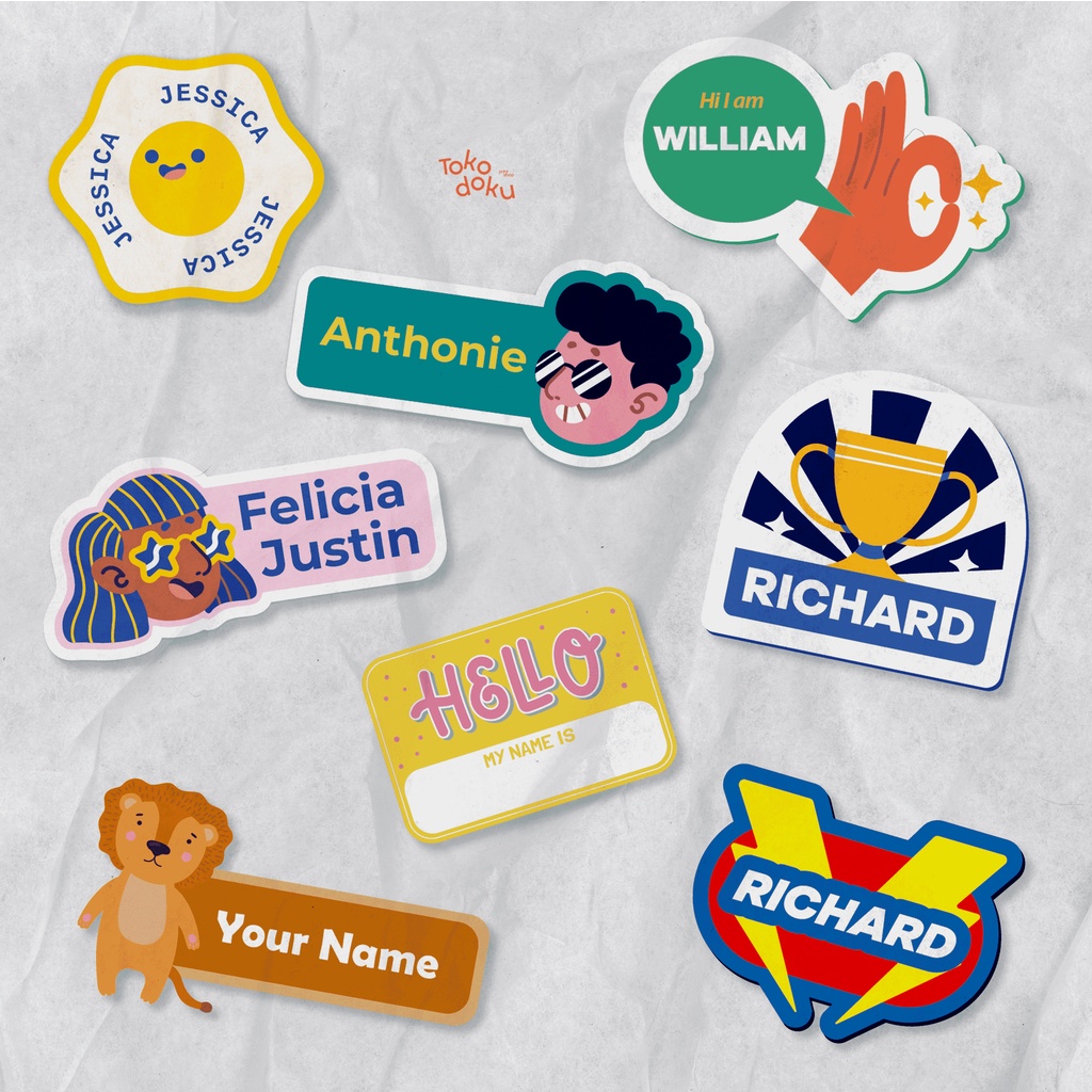 

Stiker Label Nama Anak Custom Karakter / Stiker nama /Stiker anak lucu