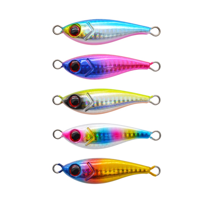 Umpan Pancing Metal Jig Jigging Fishing Lure 40 gram 60 gram 80 gram sudah dengan Kail Double Assist Hook