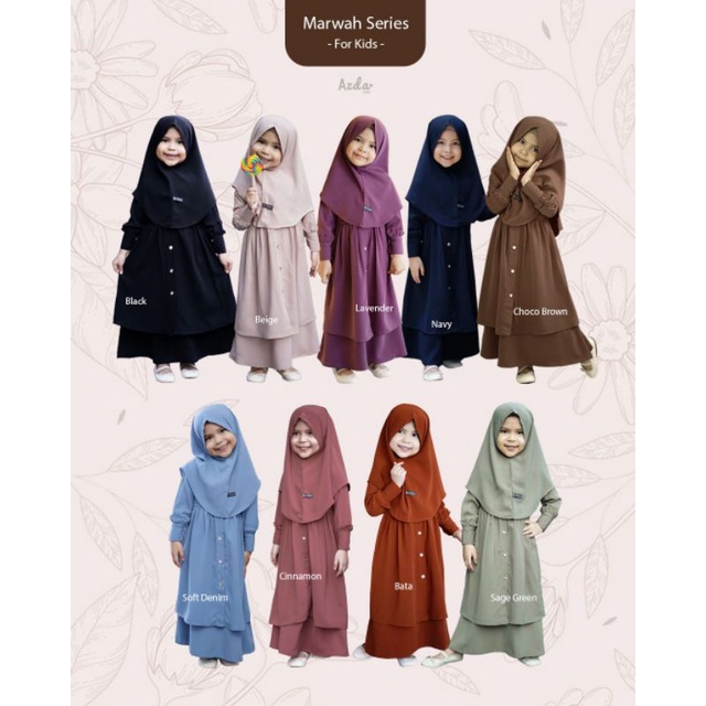 Marwah Kids Azda brown denim mauve