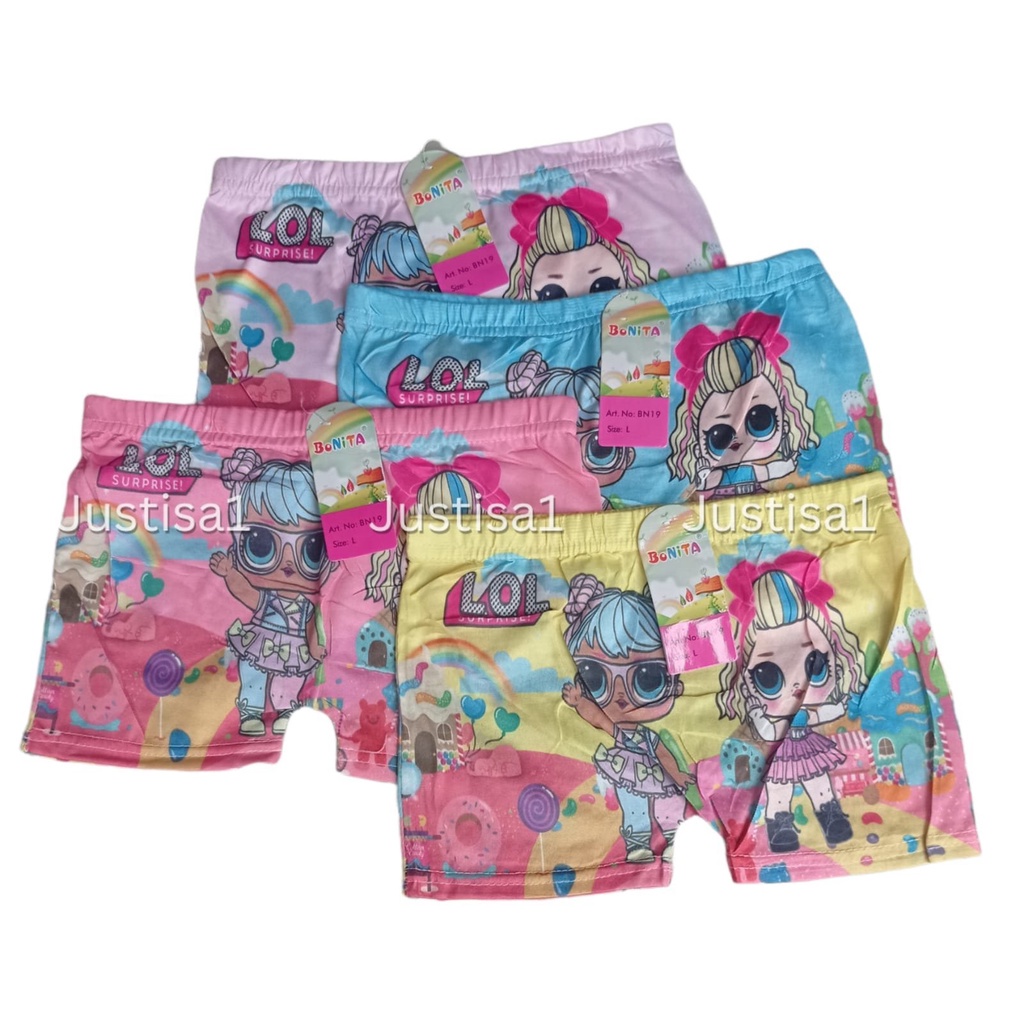 6 PCS CELANA BOXER ANAK CEWEK -  BOXER ANAK PEREMPUAN TERMURAH