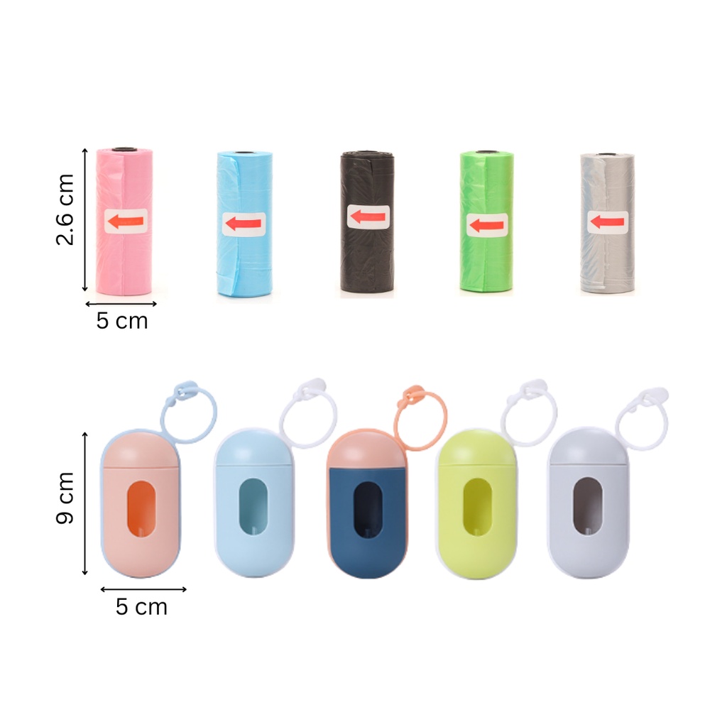 KAZU KHC108 Plastik Refill Sampah Mini Disposable Dispenser Poop Bag