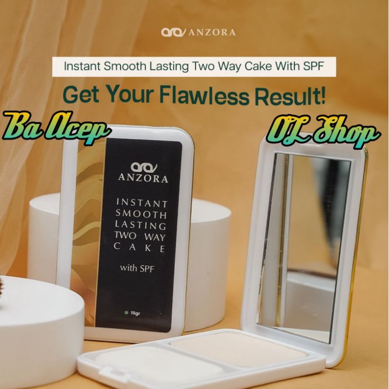 Bedak Sekaligus Foundation Padat / ANZORA