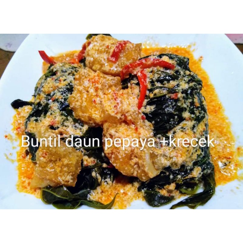 

buntil daun pepaya + krecek/krupuk kulit isi 5 pcs frozen