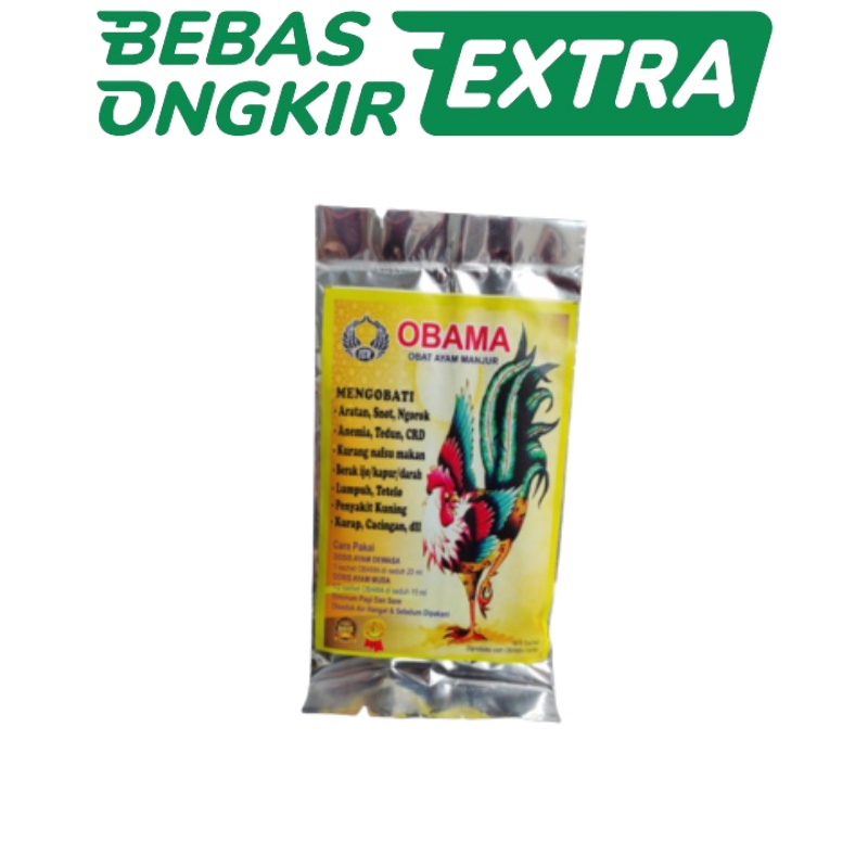 Obat Ayam OBAMA (6 Sachet) Mengobati Snot CRD Ngorok Aratan Tedun