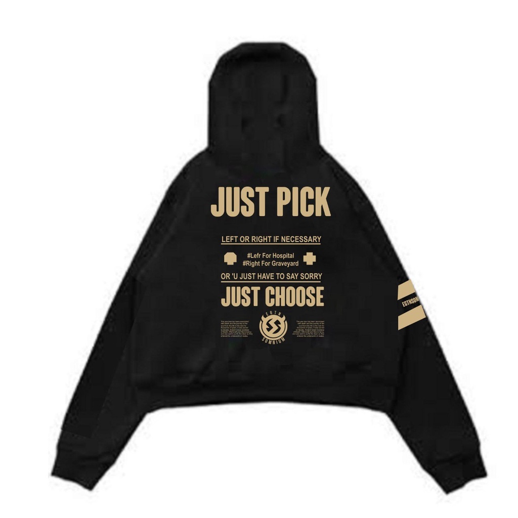JAKET HOODIE CROP EGTN SOMNIUM PSYCHOTIC PRIA WANITA | JAKET HOODIE CROP PRIA WANITA