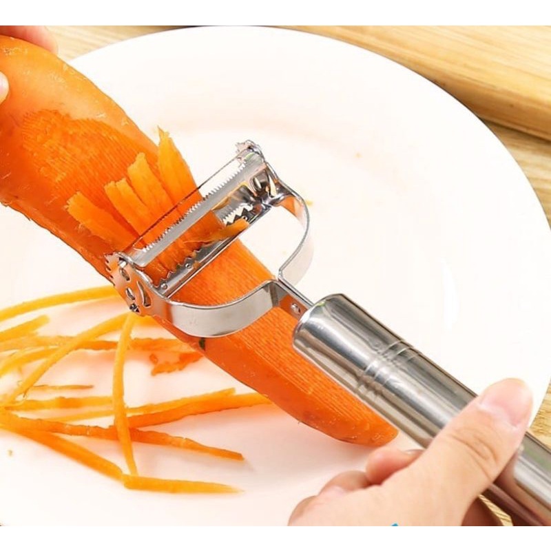 PEELER STAINLESS STEEL ALAT MULTIFUNGSI KUPAS BUAH, ALAT POTONG BUAH SAYUR