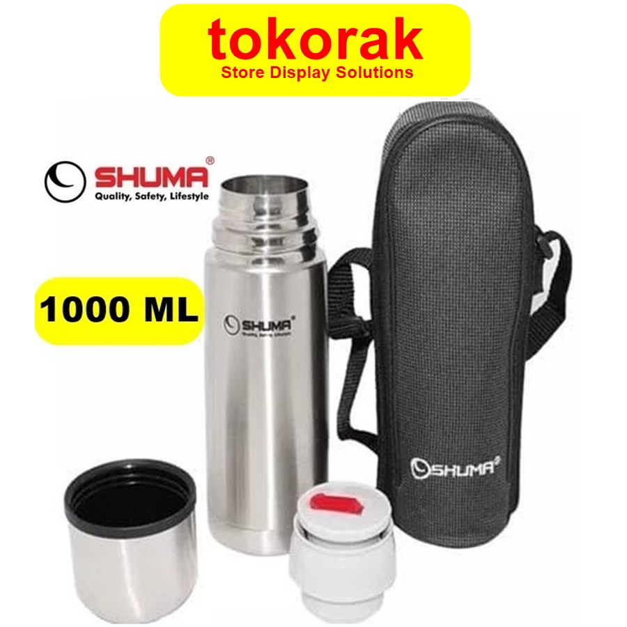 VACUUM BOTTLE SHUMA - TERMOS AIR PANAS 1000 ML STAINLESS - BOTOL MINUM