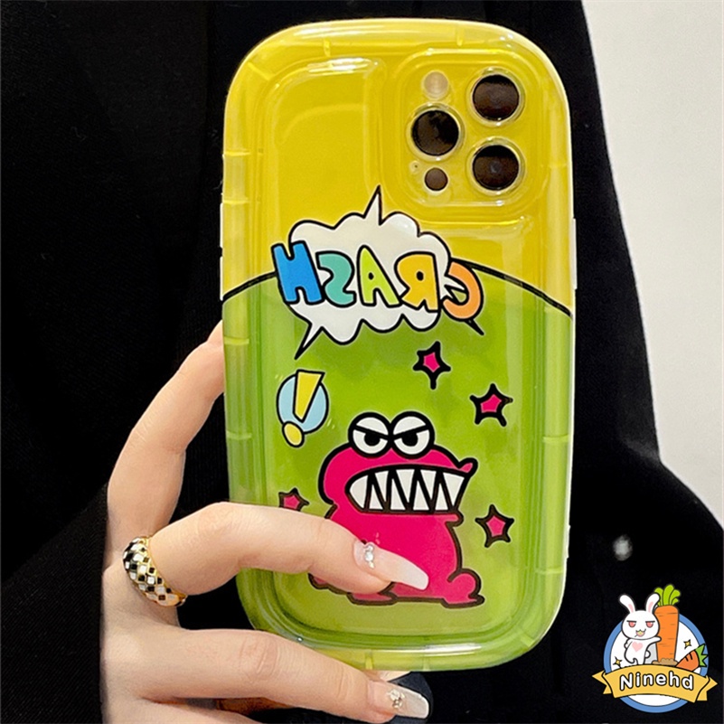 IPHONE Casing Kompatibel Untuk Iphone14 13 12 11 Pro Max X Xr Xs Max8 7 6 6s Plus SE Kartun Monster Kecil Bening Silikon Casing Ponsel Shockproof Bingkai Perlindungan Kamera Cover Pelindung