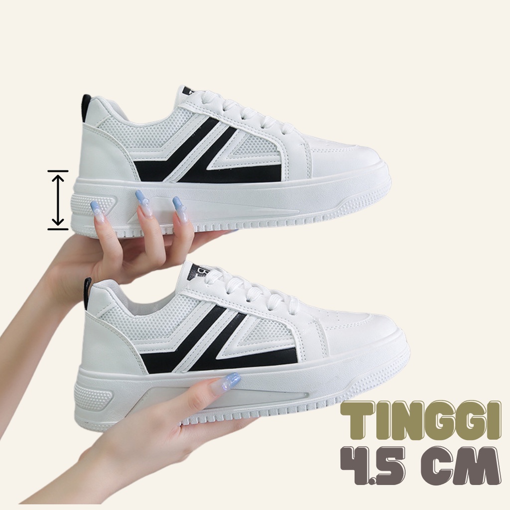 JIMIN Sepatu Sneakers Casual Wanita Putih FREE BOX