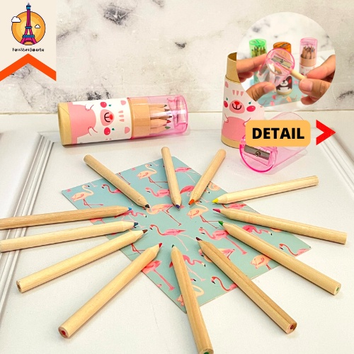 

Pensil Warna Tabung 12pcs Dengan Tutup Rautan Motif Hewan Animal Lucu Pensil Unik ATK Murah Colored Pencil Funny Fancy Stuff Best Gift Stationery For School Kantor Sekolah Ready Grosir Kado Ulang Tahun READY COD