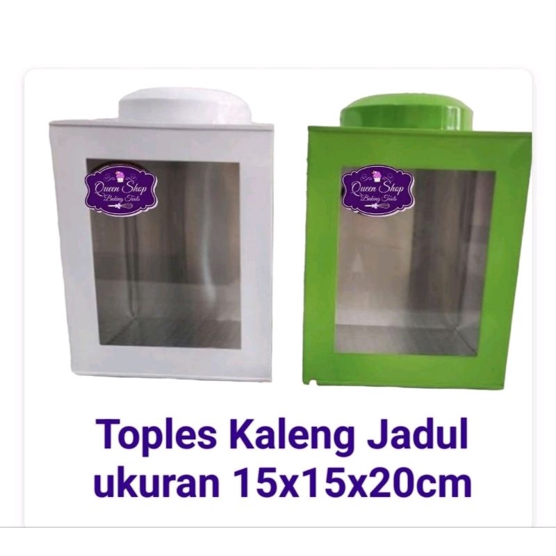 Toples Kaleng Kerupuk Jadul warna warni vintage gaya retro UK  15x20cm