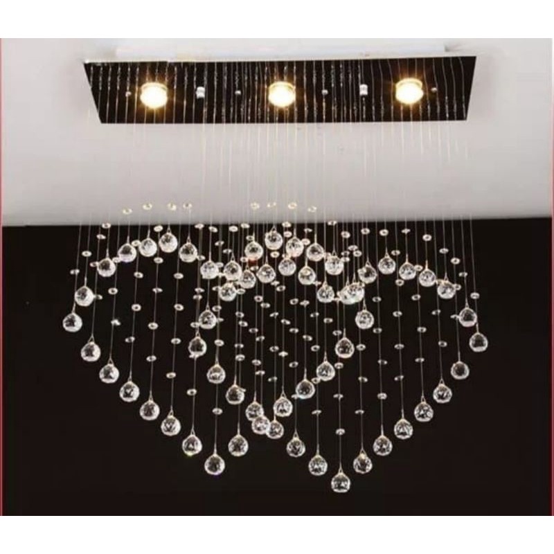 LAMPU PLAFON KRISTAL LAMPU HIAS MEJA MAKAN MINIMALIS