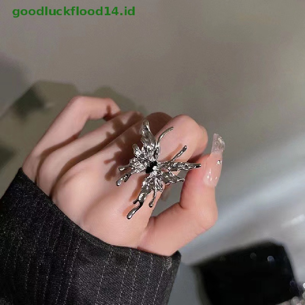 [GOOGFOUR] Punk Tidak Teratur Kupu-Kupu Cincin Gothic Kreatif Vintage Fashion Manis Kupu-Kupu Terbuka Cincin Hip Hop Cincin Perhiasan Untuk Wanita Gadis [TOP]