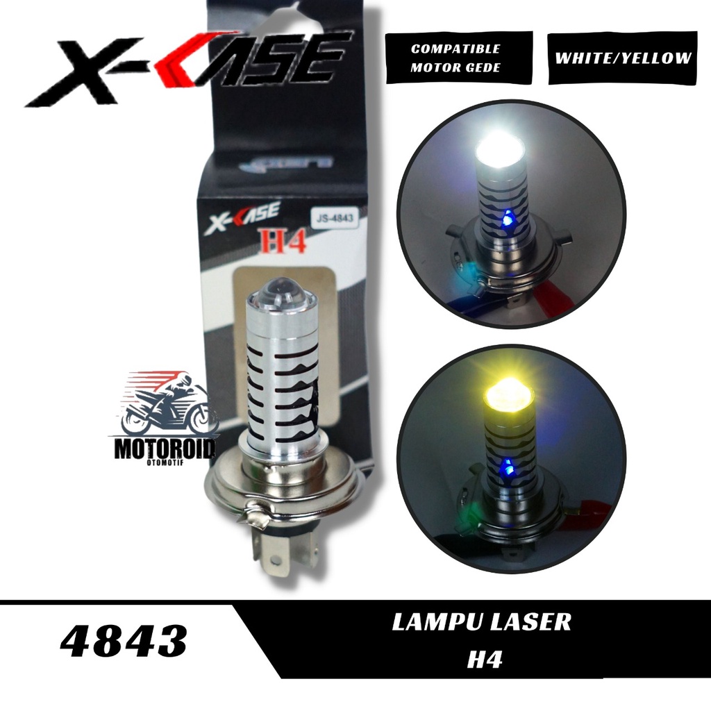 LAMPU LASER DEPAN KAKI H4 SENJA DIAMOND BIRU LAMPU LED KUNING PUTIH UNIVERSAL MOBIL MOTOR
