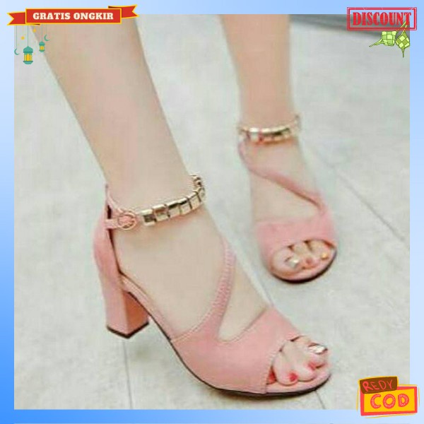 Sepatu High Hils Korean Style Sandal Hils Hak Tinggi Hay Hils Wnta Viral Sepatu Hak Tahu Berkualitas