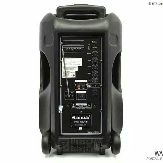 Speaker Portable Wireless Meeting AIWA WAS-112LVD WAS 112LVD (12inch)