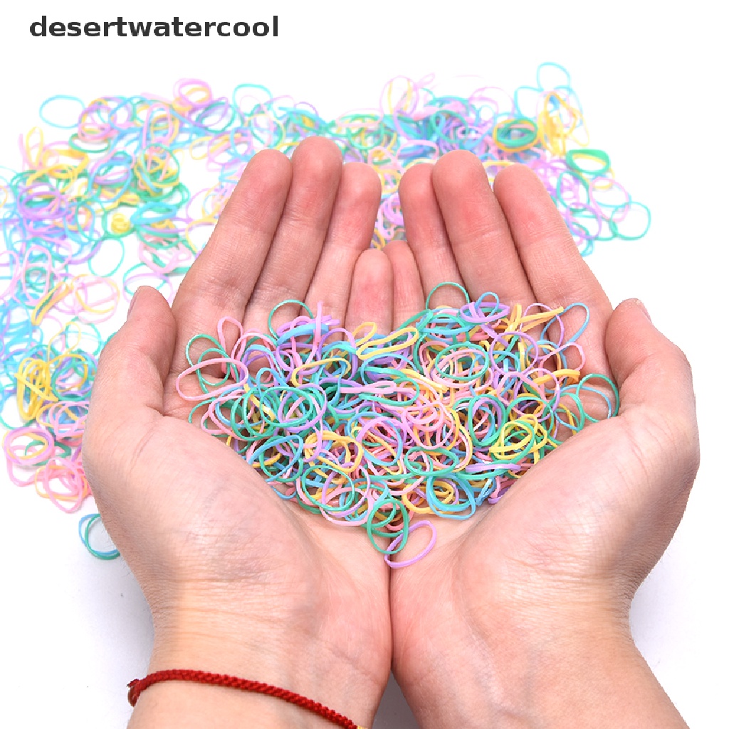 Deid 1000Pcs Karet Rambut Anak Perempuan Wanita Colorful Elastic Band Hair Rope Headband Martijn