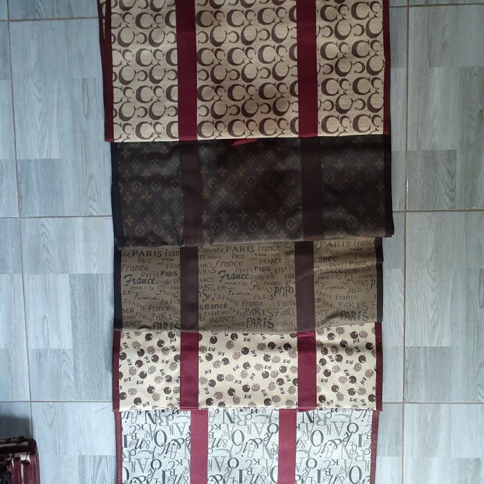 Tas Terpal Karung JUMBO Tas Serbaguna Tas Jinjing Tas Belanja - Maroon, Terpal Motif