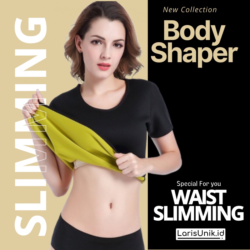 Baju Pelangsing Badan Korset Pengecil Pembakar Lemak  Pelangsing kaos Gym Cloth Hot Shaper