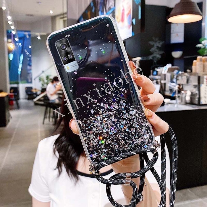 

Case Tali Nagita Vivo Y51A 2021 Lanyard Glitter Gantungan PROMO