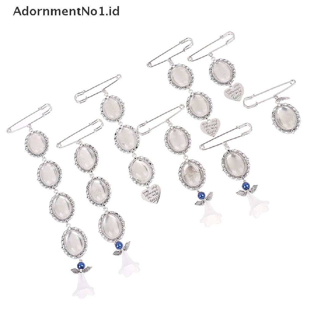 [AdornmentNo1] Wedding Bouquet Foto Charm DIY Pin Bros Berenda Bingkai Pesona Oval Bingkai Foto [ID]