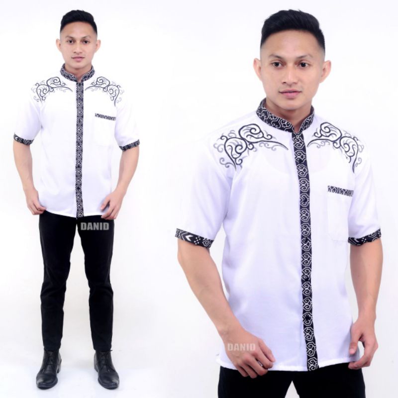 Hem Pria Lengan Pendek/Kombinasi Bordil M.L.XL