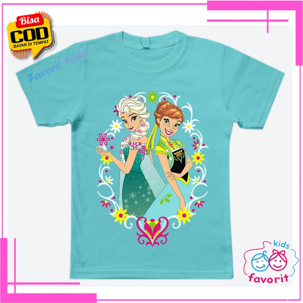 Baju kaos atasan anak perempuan lengan pendek || Baju anak perempuan motif kartun