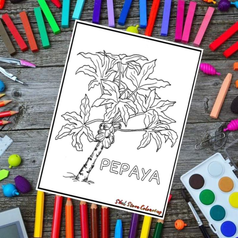 

Kertas Mewarnai Gambar Anak Tema Tanaman / Kertas Gambar (10 Lembar)