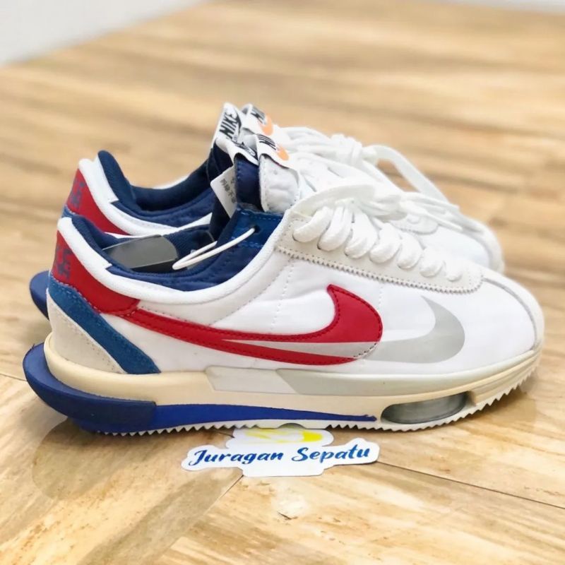 Nike Zoom Cortez 4.0 x Sacai &quot;White/University Red-Blue&quot;