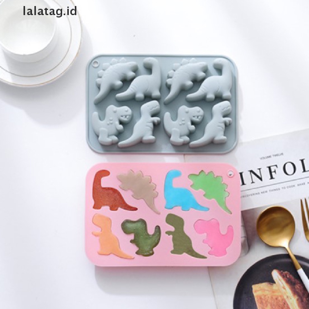 [lalatag] Cetakan Fondant Silikon Dinosaurus 3D Kue Coklat Sabun Craft Baking Molds [ID]