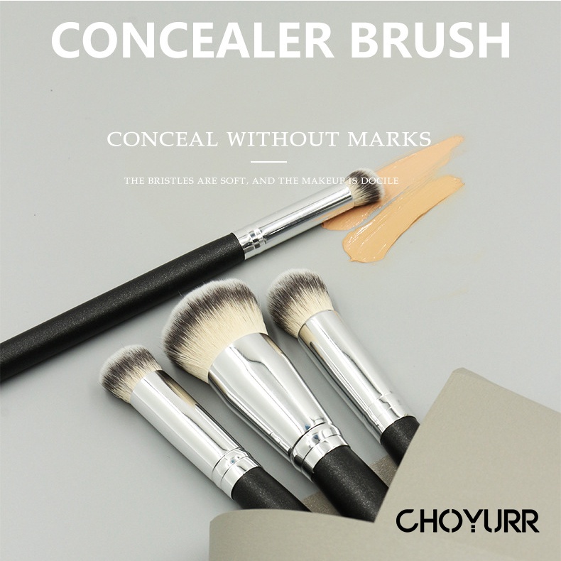 【COD】Concealer Brush Round Head Blemish Blush On Brush Powder Foundation Portable Make Up Tool Travel Portable Brush Untuk Makeup Kosmetik-CH