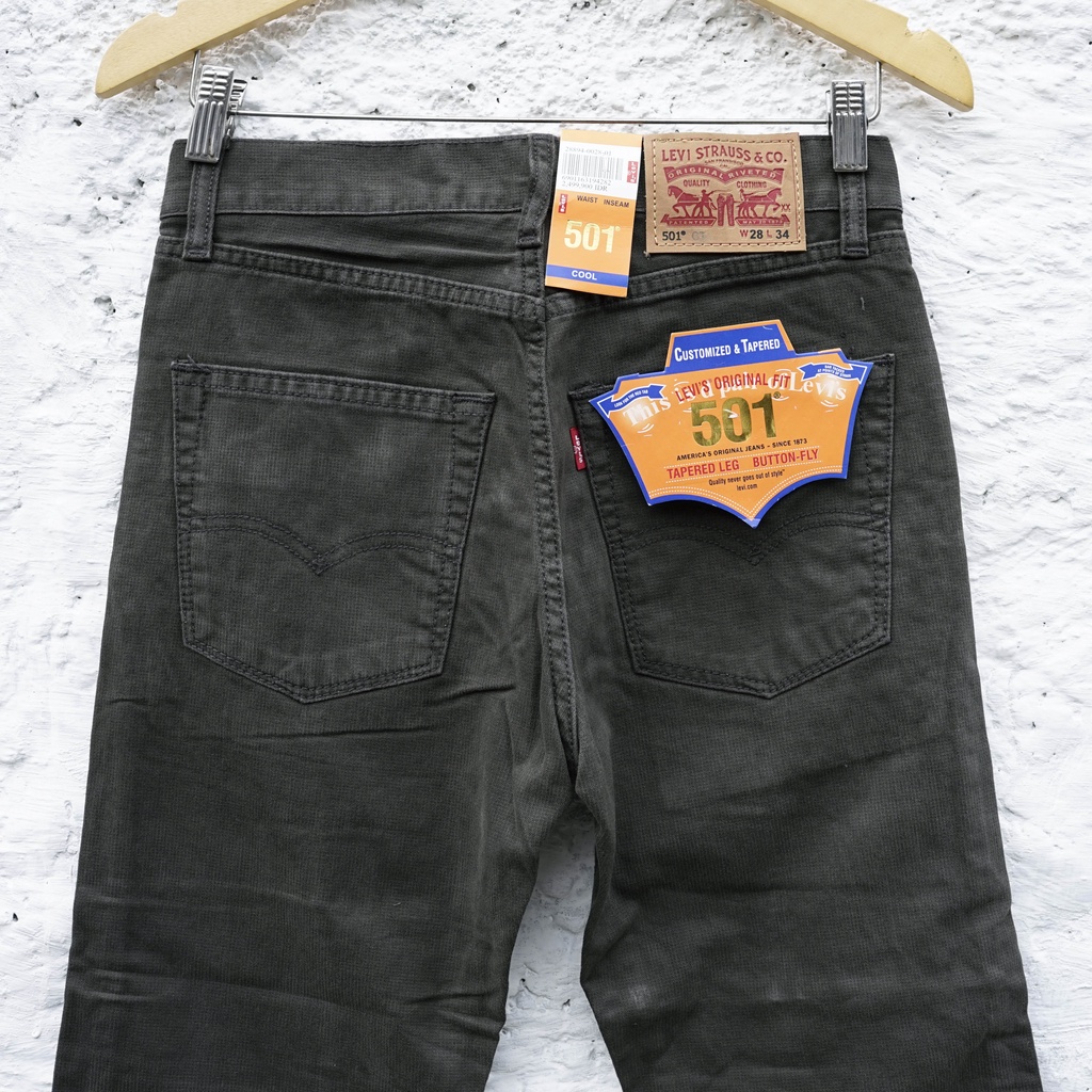 Levi's 501 Japan Kanvas | Celana Panjang Pria | Dark Green