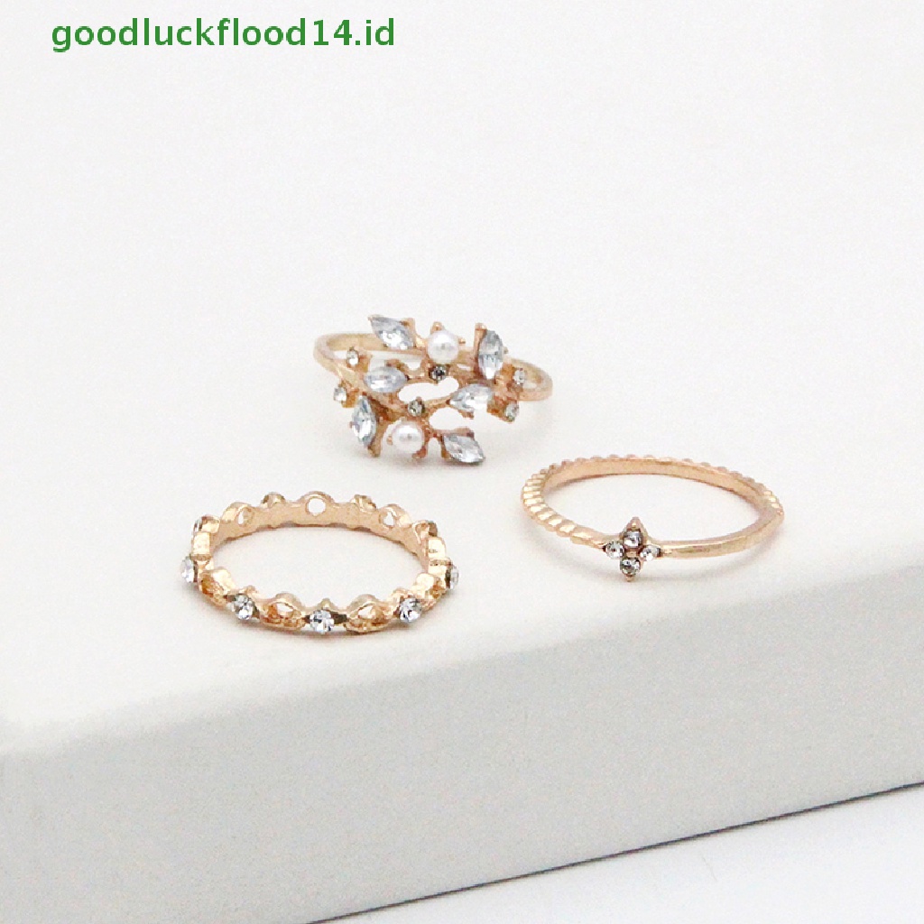 [GOOGFOUR] 10pcs/set Cincin Bulan Bintang Wanita Gadis Bohemian set Perhiasan Hadiah Aksesoris [TOP]