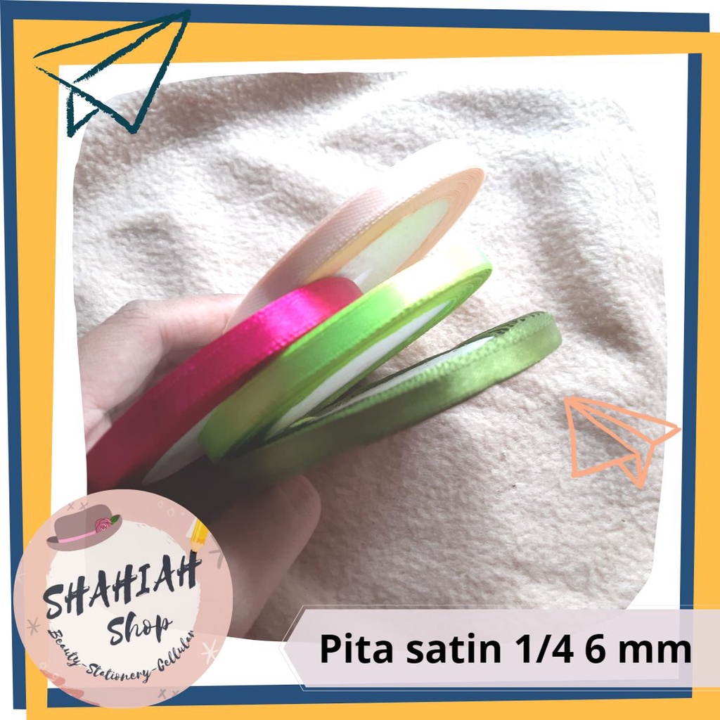 

PITA SATIN 1/4 INCH 6 mm | PITA KADO | PITA BUNGKUS | PITA HIASAN