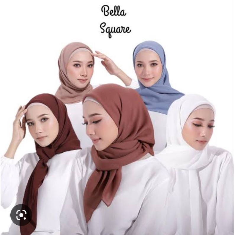 Hijab Segi Empat Bella Square / Hijab Bella Square / Kerudung Segiempat Paris Bella Square