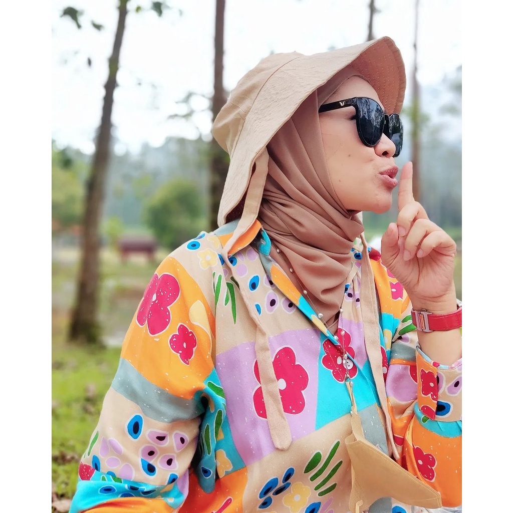 topi wanita korea pantai WIDE BUCKET HAT pantai wanita bucket tali bucket distro fashion korea keren